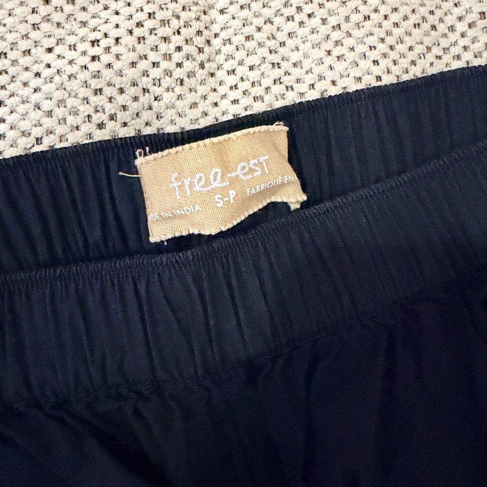 Free-Est Free People Black Culotte Shorts
